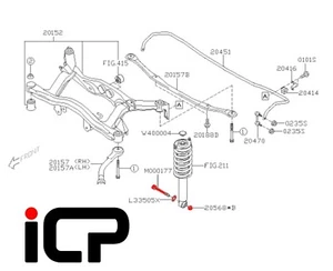 Bullone inferiore ammortizzatore posteriore adatto a: Subaru Legacy & Outback 03-09 GT GTB WR - Foto 1 di 1