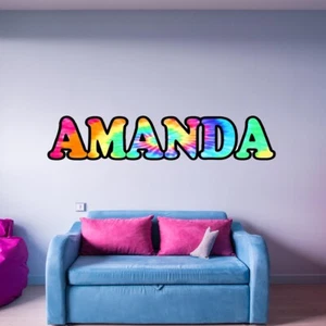 Calcomanía de pared de vinilo con nombre de tinte personalizado VWAQ - TN4 - Imagen 1 de 5
