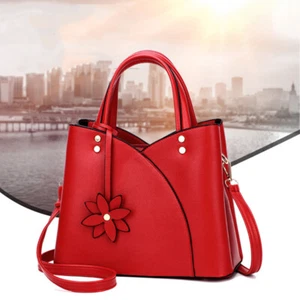 Mujeres Cuero PU Bolso de Mano Cartera de Hombro Mensajero Cartera Bandolera Bolso de Mano - Imagen 1 de 14