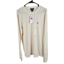 Polo Jeans Co. Men’s Size L Cream Cotton Long Sleeved Thermal Pullover Shirt NWT