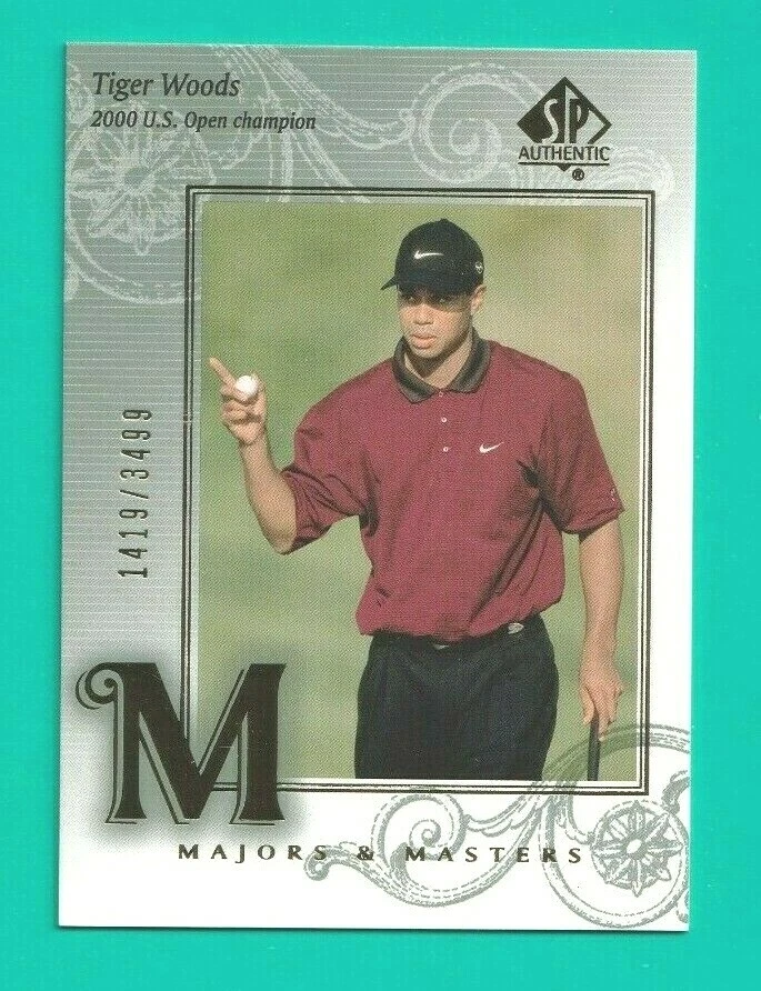 2002 Sp Authentic TIGER WOODS MAJORS & MASTERS INSERT /3499 - Image 1 of 1