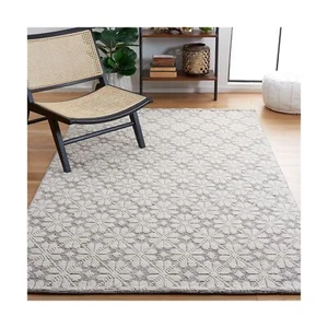 MARTHA STEWART x SAFAVIEH 5' x 8' Ivory/Grey MSR3503F Handmade Contemporary F... - Picture 1 of 8