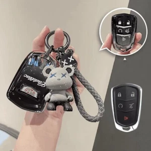 Remote Key Fob Cover Case Shell For Cadillac ATS CT6 CTS SRX XT5 XT6 Keychain - Picture 1 of 3