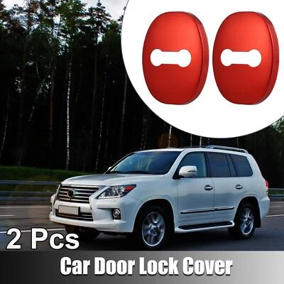 2pcs Car Door Lock Latches Cover Stainless Steel Door Protector for Lexus Red Foto 1 de 4