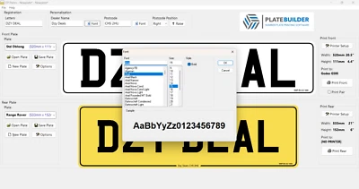 Number Plate Building Printing Software With Free 12 Month Licence Windows - Image 1 of 4