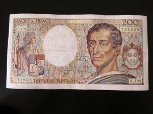 Banknoten 200 Francs Montesquieu (1992)  - Bild 1 von 2