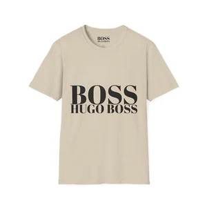 Unisex Softstyle T-Shirt mit Boss Hugo Boss Logo - Bild 1 von 57