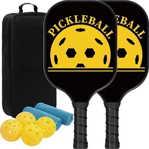 Set Pickleball Leggero 2 Pezzi con 4 Palline,2 Asciugamani di Raffreddamento,1 Custodia - Foto 1 di 35