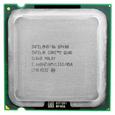 Intel Core 2 Quad Q9400 CPU Processor 2.66Ghz/ 6M /1333GHz Socket Desktop CPU - Image 1 of 2