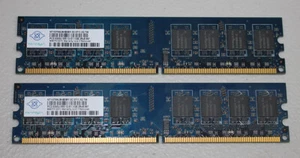 NANYA DDR2 667MHZ Server Memory RAM 2GB (2x1GB) PC2-5300 - NT1GT72U8PB0BY-3C - Picture 1 of 2