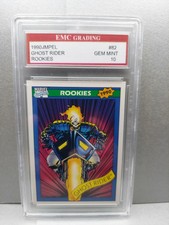 GHOST RIDER 1990 MARVEL IMPEL  EMC GRADED 10  MINT VINTAGE FIRST YEAR ROOKIE!