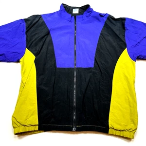 VTG Cheetah Mervyns Men's L Track Jacket Windbreaker Nylon Rain Wind Resistant - Picture 1 of 11
