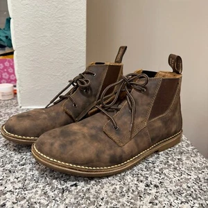 Blundstone Mens Boots Size 12 Brown Leather Ankle Lace Up Comfort Work Outdoors - Picture 1 of 13