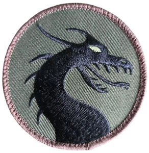 DRAGON HEAD LOGO MILITARY COMBAT EMBROIDERED FOREST TACTICAL HOOK PATCH - Picture 1 of 2