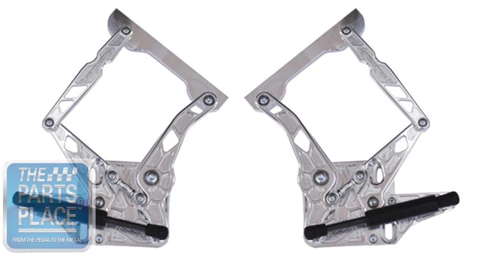 Kit de bisagras de capó Ford Mustang 1965-66 - marco de aire de acero natural Foto 1 de 1