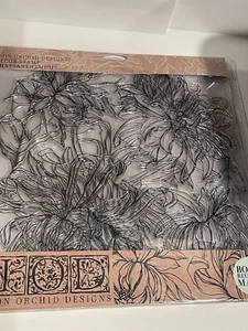 Iron Orchid Designs "Chrysanthemums" Floral Stamp DIY Crafting Decor - Picture 1 of 6