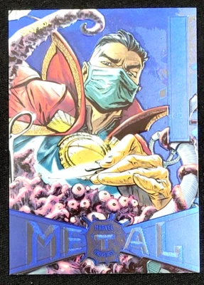 2022 UPPER DECK MARVEL METAL UNIVERSE SPIDER-MAN DOCTOR STRANGE NEON BLUE - Image 1 of 2