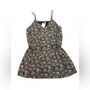 Xhilaration Black Floral Summer Flowy Sundress Lined Women’s Size XL NWT - Picture 1 of 11