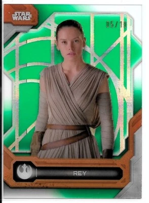 Topps 2024 Star Wars High Tek - Rey 5/10 #86 Rebel Green Cube Diffractor - Image 1 of 2