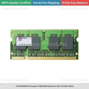 KTD-INSP6000A/512 Kingston 512MB DDR2 SoDimm Non ECC PC2-4200 533Mhz - Picture 1 of 1