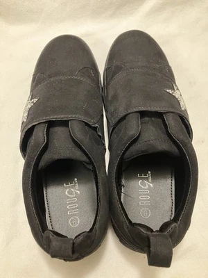 Bouje Black Suede Slip-On Sneakers with Star Detail - Image 1 of 4