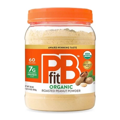 Polvo de mantequilla de maní orgánica totalmente natural PBfit, untado de maní en polvo desde Foto 1 de 4