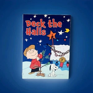 Peanuts Snoopy Charlie Mazzo di Natale Marrone Le Sale 12,5x18 Bandiera da Giardino 2 Lati - Foto 1 di 2