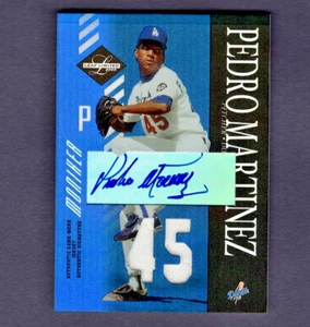 2003 LEAF LIMITED AUTO MONIKERS JERSEY NUMBER #89 PEDRO MARTINEZ DODGERS SP #3/5 - Picture 1 of 2
