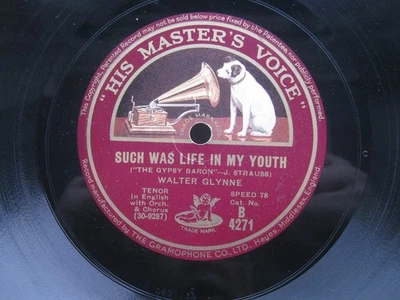 WALTER GLYNNE 78 RPM SUCH WAS LIFE IN MY YOUTH / WHO TIED THE KNOT ? HMV B4271 Foto 1 de 4