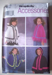 Poncho  girls pattern 5230 size 3  6 8 10 12 14 16 UNCUT - Picture 1 of 2