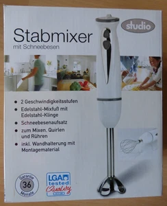 Studio Stabmixer ST 2010 mit Schneebesen zum Mixen, Quirlen und Rühren - Bild 1 von 2