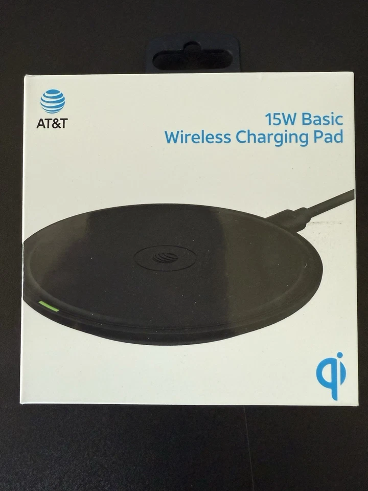 NEW AT&T 15w Basic Fast Charge Wireless Charging Pad Black - Image 1 of 1
