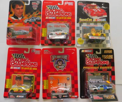 NASCAR Diecast Car Lot of 6 Collectible Racing Champions 1/64 Scale-New In Card - Image 1 of 4