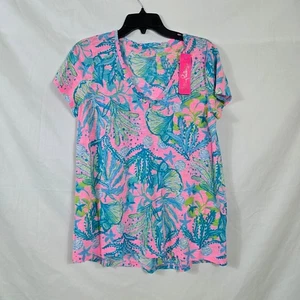 Lilly Pulitzer Etta Tropical Mandeville Baby Hip Nautical Cotton Top Medium NEW - Picture 1 of 8