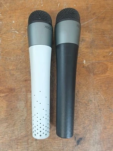 2x Genuine Microsoft Wireless Xbox 360 Microphones  Black & White Tested Working - Picture 1 of 24