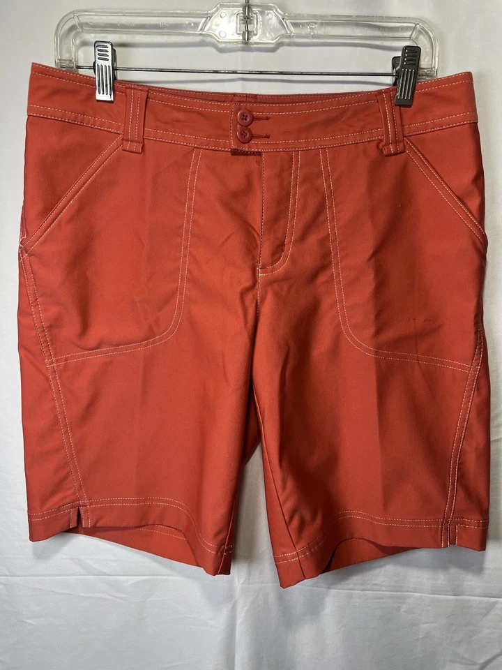 Columbia Women’s Silver Ridge Utility Shorts Orange Size 8 Hiking Pockets NWOT! - Image 1 of 4