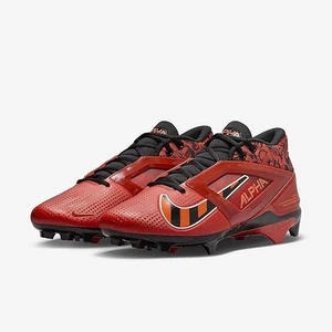 NIKE ALPHA MENACE 4 PRO NRG FOOTBALL CLEATS PICANTE RED BLACK FQ3984 600 MENS 13 - Picture 1 of 6