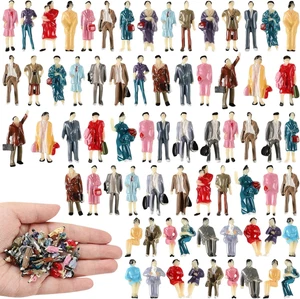 100 Pcs Small 1: 87 Ho Scale Tiny Figurines Miniature People Figurines Sitting S - Picture 1 of 12