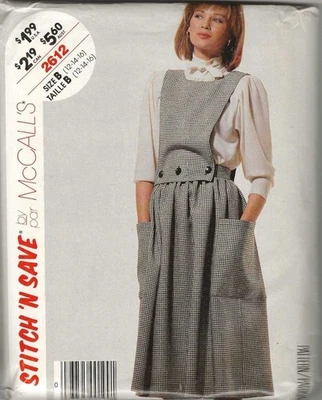 Pattern McCall's Sewing Misses' Blouse, Skirt & Bib Sizes 12-16 VINTAGE 80s NEW - Image 1 of 2