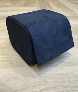 Genuine Panerai Box Watch Roll Case Blue Button Up Protective Travel Service Box - Picture 1 of 12