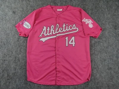 Camiseta de béisbol Oakland Athletics para hombre XL rosa #15 día de concientización sobre el cáncer de mama Foto 1 de 4