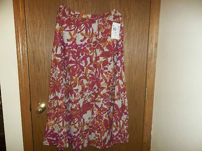 NEW JACLYN SMITH LONG WRINKLE SKIRT SIZE SMALL SIZE 4/6 PURPLE ORANGE MSP $24.99 - Image 1 of 4