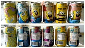 SpongeBob SquarePants Japanese Ramune Sparkling Water Soft Drink High Up 6 Cans - Bild 1 von 7