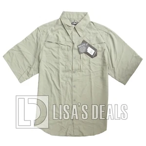 New Mens Habit Vented Fishing Shirt Zip Outdoor UPF 30+ Kestrel Creek S/S M  - Picture 1 of 6