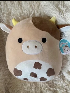 Peluche Squishmallows 14” Nightingale The Brown Cow Kellytoy Squishmallow NUEVO RARO - Imagen 1 de 3