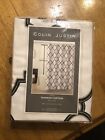 Colin & Justin Fabric Shower Curtain Soho 72x72  White Black Gray Nwt