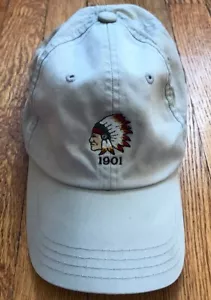 LOGO INDIANO Cappello da golf nativi americani beige UOMO regolabile taglia unica estate - Foto 1 di 8