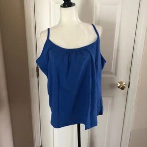 Faded Glory Woman’s Plus Tank Top Adjustable Straps - BLUE - SIZE: 4X-READ BELOW - Picture 1 of 5