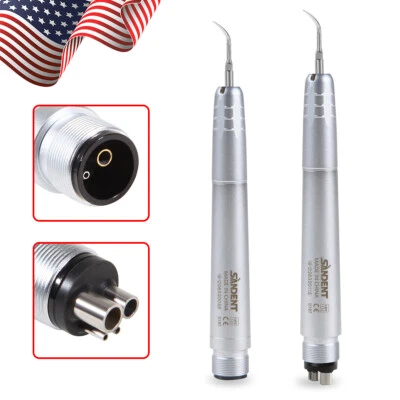 USA Dental Ultrasonic Air Perio Scaler Handpiece Hygienist 2 & 4-Holes 3 Tips CE - Image 1 of 4