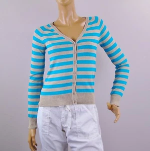 Gestreifter Pullover Oberteil Damen blau grau Größe Small Ambiance Apparel neu Etikett - Bild 1 von 4